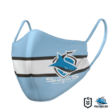 Load image into Gallery viewer, Cronulla Sharks Face Mask - The Mask Life. Face Masks