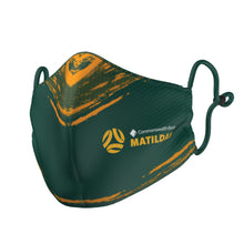 Load image into Gallery viewer, Socceroos &amp; Matildas Face Mask - 2022 Design - The Mask Life. 
