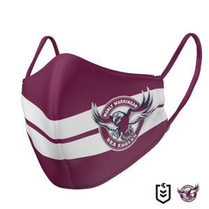 Manly Sea Eagles Face Mask - The Mask Life.  Face Masks